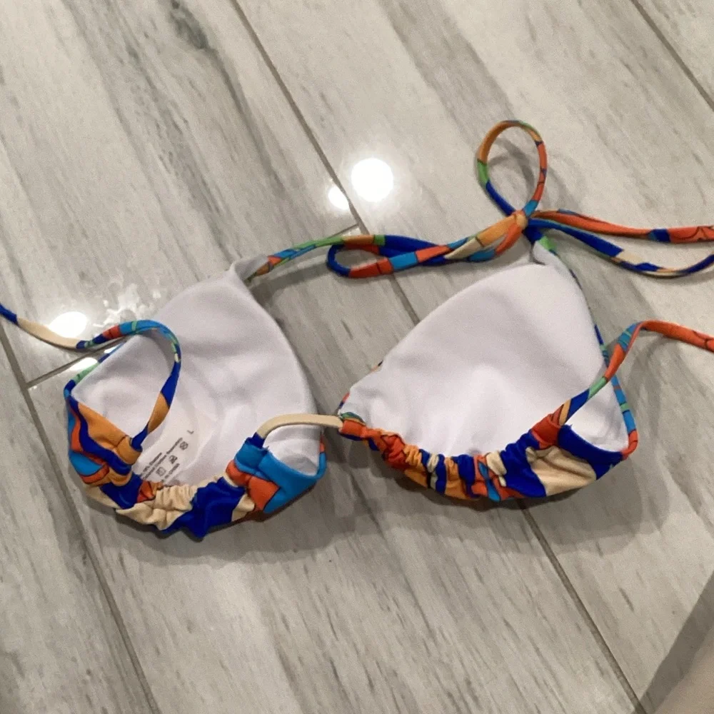 Women’s Multicolor Tie-String Bikini Top and Bottom
